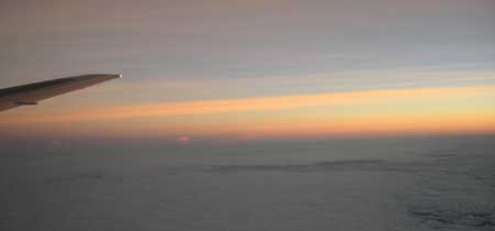 帰国・夕日